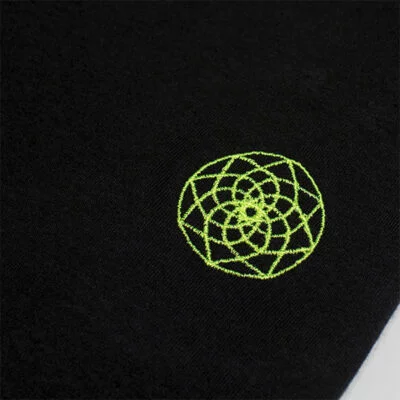 ROSACE T-SHIRT Black / Neon Green